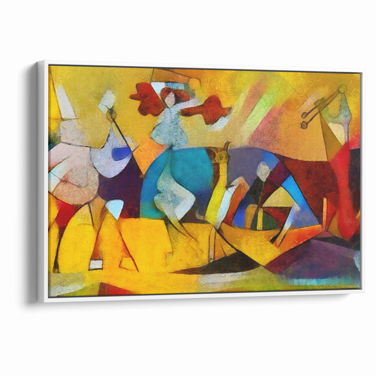 Vibrant Abstract Expressionist Art Canvas - Colorful Expressionist Painting