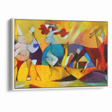 Vibrant Abstract Expressionist Art Canvas - Colorful Expressionist Painting