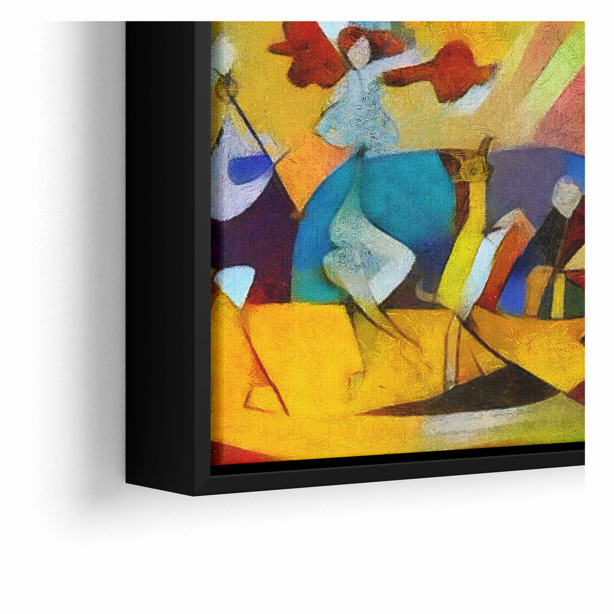 Vibrant Abstract Expressionist Art Canvas - Colorful Expressionist Painting