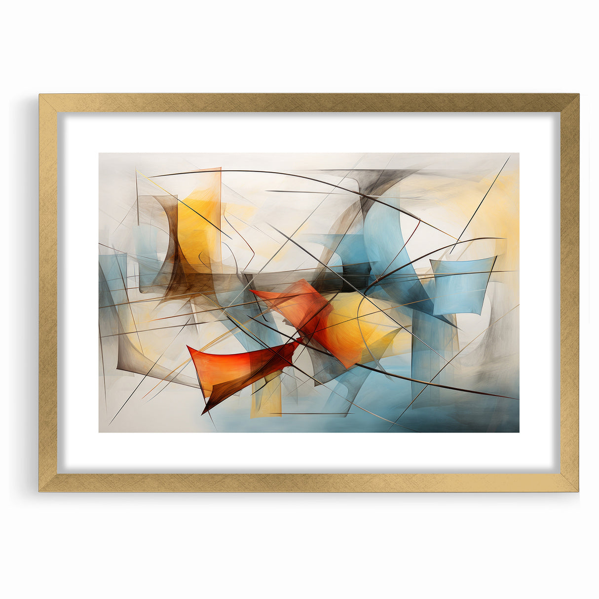Fluid Abstract Expressionist Canvas Wall Art