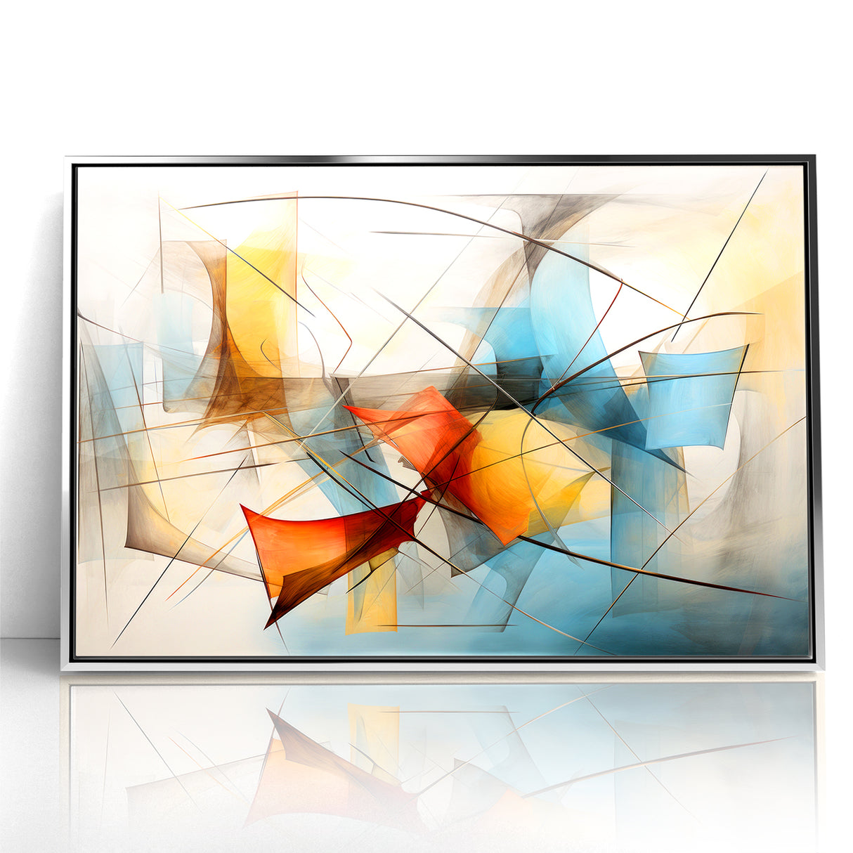 Fluid Abstract Expressionist Canvas Wall Art