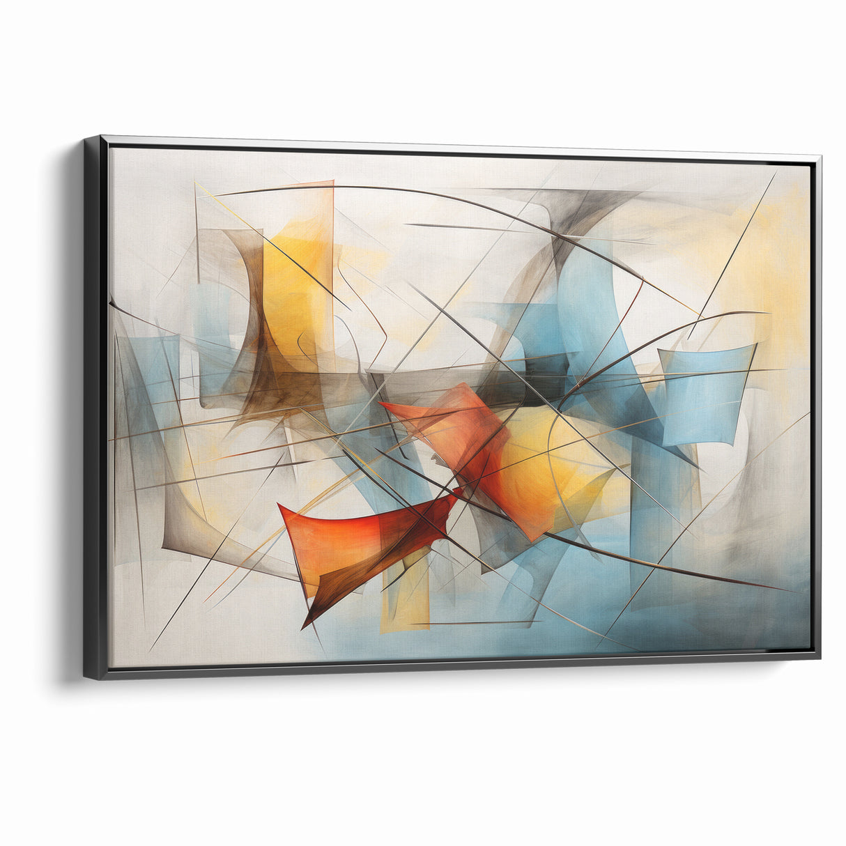 Fluid Abstract Expressionist Canvas Wall Art