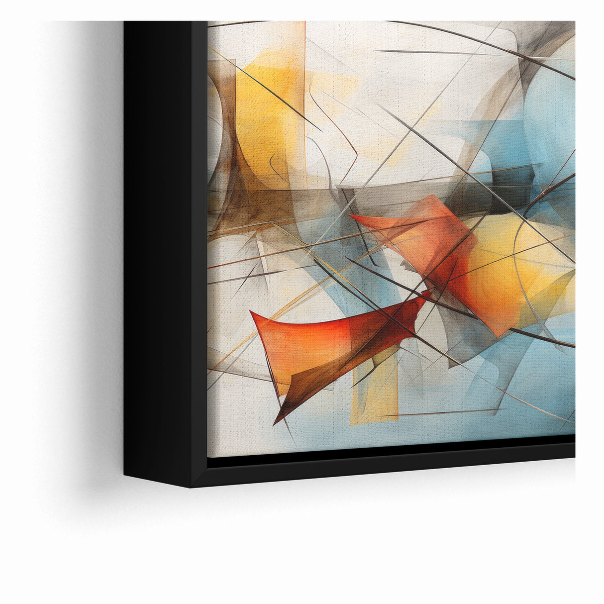 Fluid Abstract Expressionist Canvas Wall Art