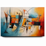 Abstract Expressionist Geometric Canvas Wall Art
