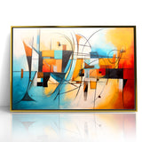 Abstract Expressionist Geometric Canvas Wall Art