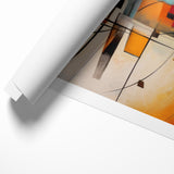 Abstract Expressionist Geometric Canvas Wall Art