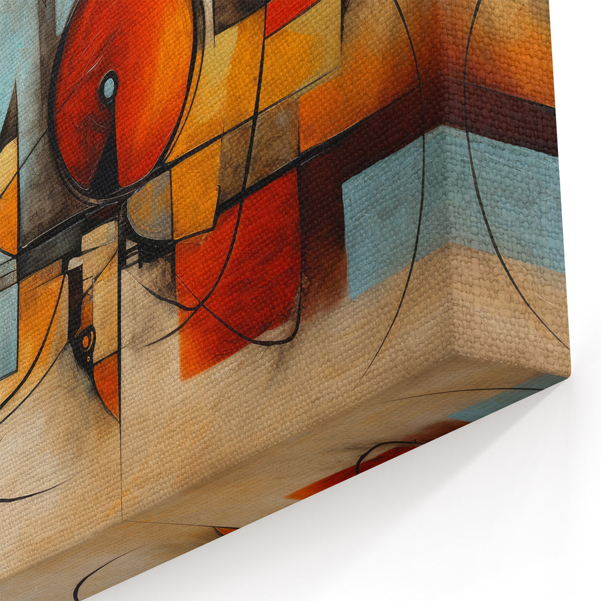 Modern Geometric Abstract Expressionist Canvas Wall Art