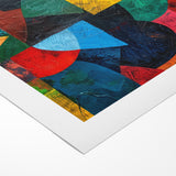 Vibrant Geometric Abstract Expressionist Canvas Wall Art