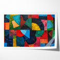 Vibrant Geometric Abstract Expressionist Canvas Wall Art