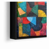 Vibrant Geometric Abstract Expressionist Canvas Wall Art