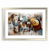 Geometric Abstract Expressionist Canvas Wall Art