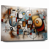 Geometric Abstract Expressionist Canvas Wall Art