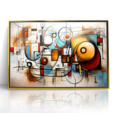 Geometric Abstract Expressionist Canvas Wall Art