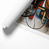 Geometric Abstract Expressionist Canvas Wall Art