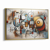 Geometric Abstract Expressionist Canvas Wall Art