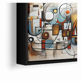 Geometric Abstract Expressionist Canvas Wall Art