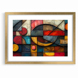 Textured Geometric Abstract Expressionist Canvas Wall Art