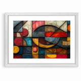 Textured Geometric Abstract Expressionist Canvas Wall Art