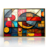 Textured Geometric Abstract Expressionist Canvas Wall Art