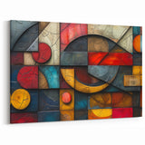 Textured Geometric Abstract Expressionist Canvas Wall Art