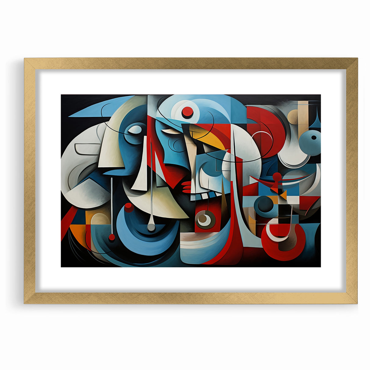 Geometric Harmony Abstract Expressionist Canvas Wall Art