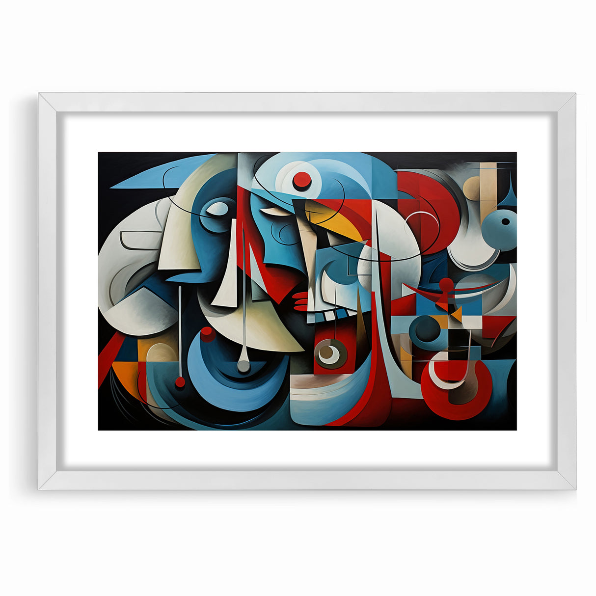Geometric Harmony Abstract Expressionist Canvas Wall Art