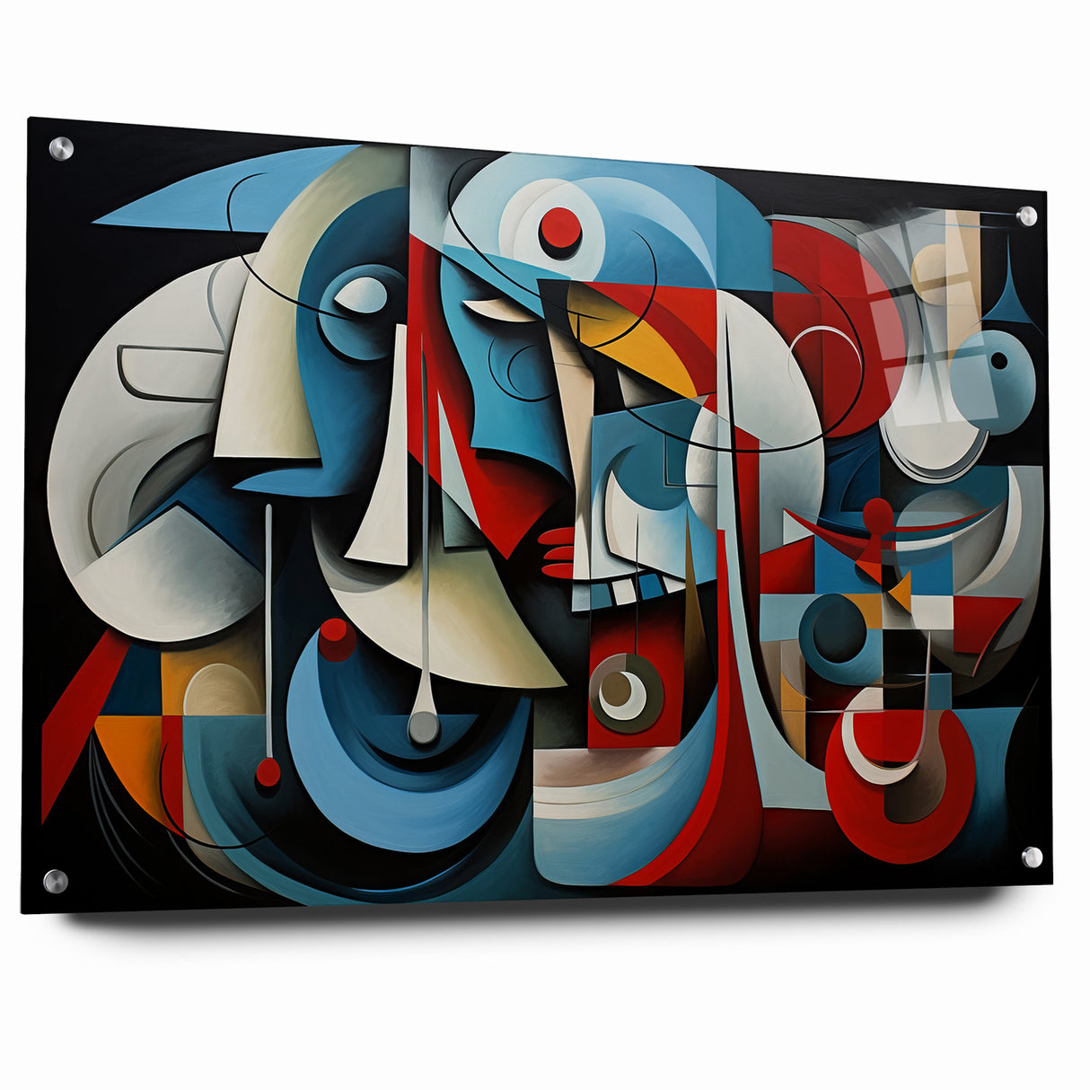 Geometric Harmony Abstract Expressionist Canvas Wall Art