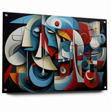 Geometric Harmony Abstract Expressionist Canvas Wall Art