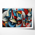 Geometric Harmony Abstract Expressionist Canvas Wall Art