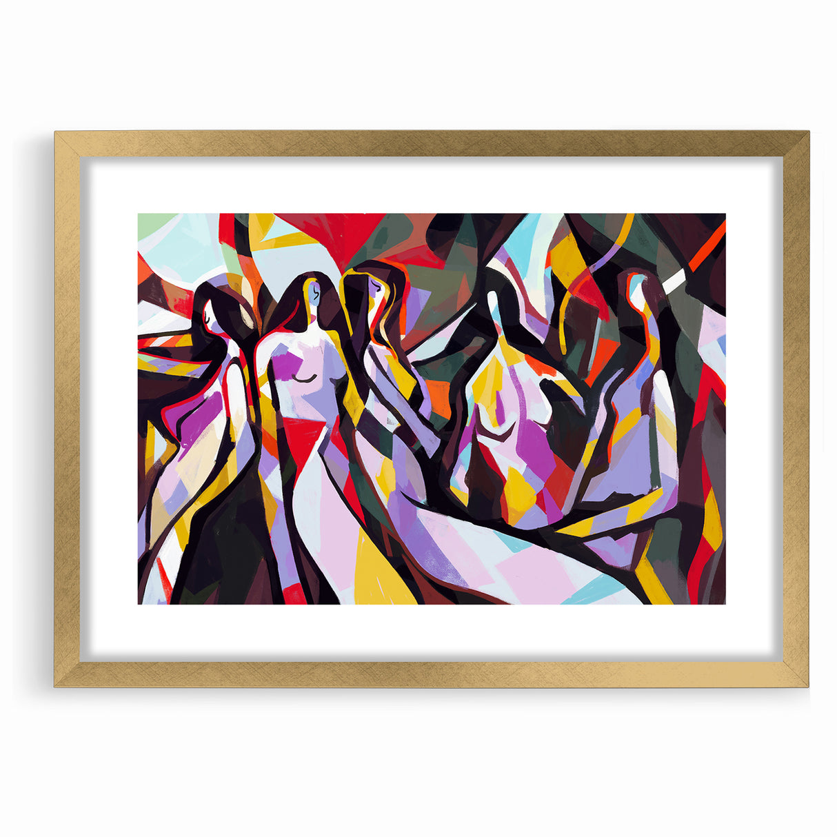 Colorful Abstract Expressionist Canvas Wall Art