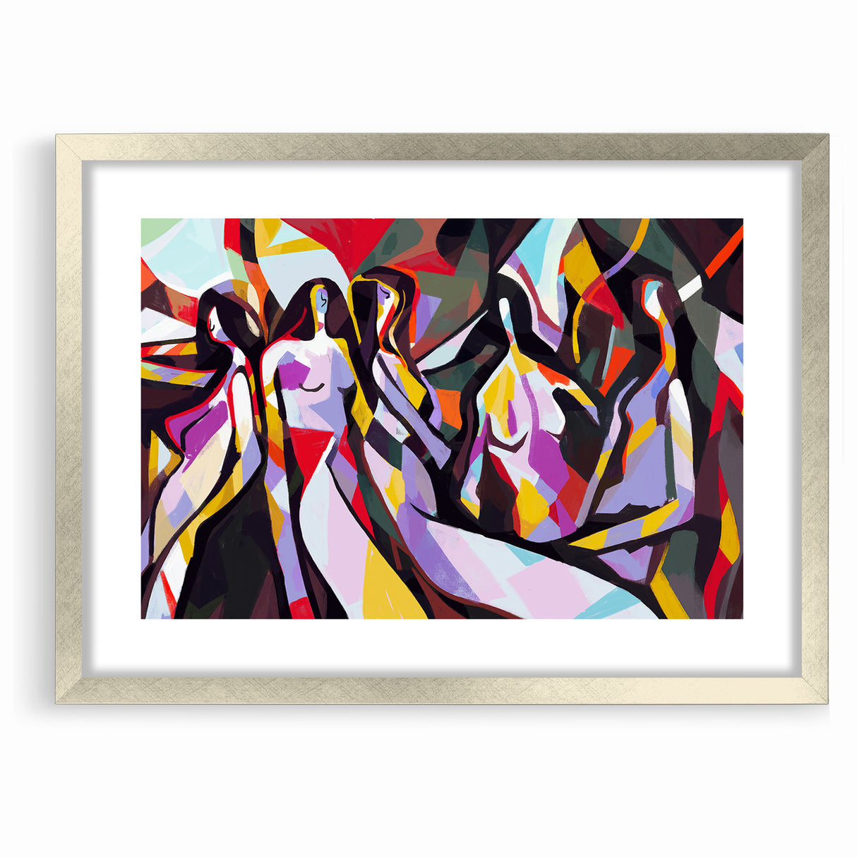 Colorful Abstract Expressionist Canvas Wall Art
