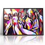 Colorful Abstract Expressionist Canvas Wall Art