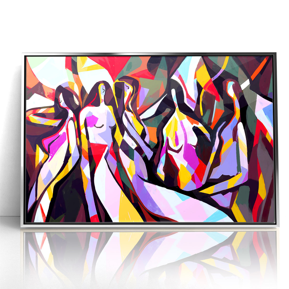 Colorful Abstract Expressionist Canvas Wall Art