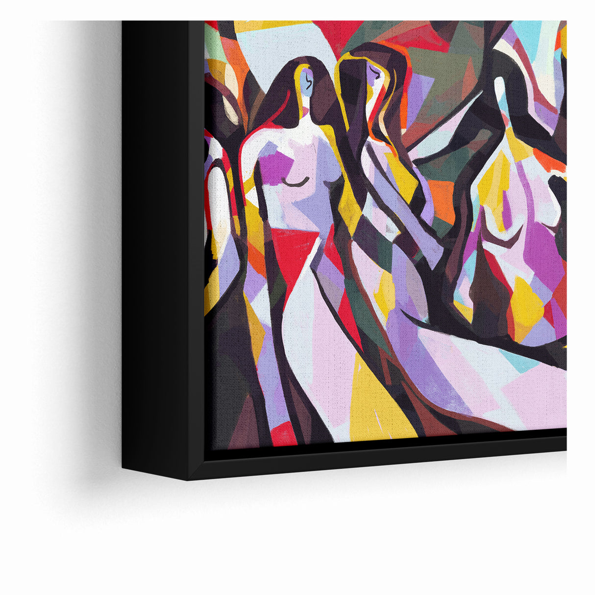 Colorful Abstract Expressionist Canvas Wall Art