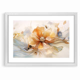 Delicate Peach and Cream Floral Canvas - Abstract Botanical Art