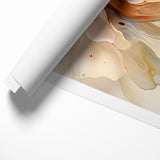 Delicate Peach and Cream Floral Canvas - Abstract Botanical Art