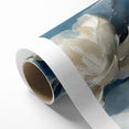 Serene Blue and White Floral Canvas - Abstract Botanical Wall Art