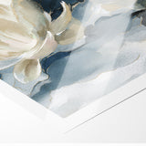 Serene Blue and White Floral Canvas - Abstract Botanical Wall Art