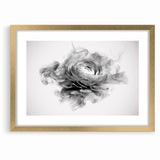 Monochrome Floral Art - Black and White Abstract Flower Canvas