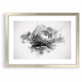 Monochrome Floral Art - Black and White Abstract Flower Canvas