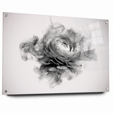Monochrome Floral Art - Black and White Abstract Flower Canvas