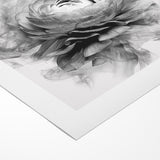 Monochrome Floral Art - Black and White Abstract Flower Canvas