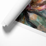 Vibrant Protea Bloom Canvas - Colorful Abstract Floral Wall Art