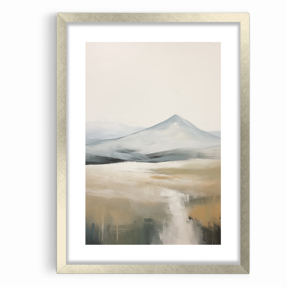Abstract Landscape Art | Serene Mountain Scene on Canvas