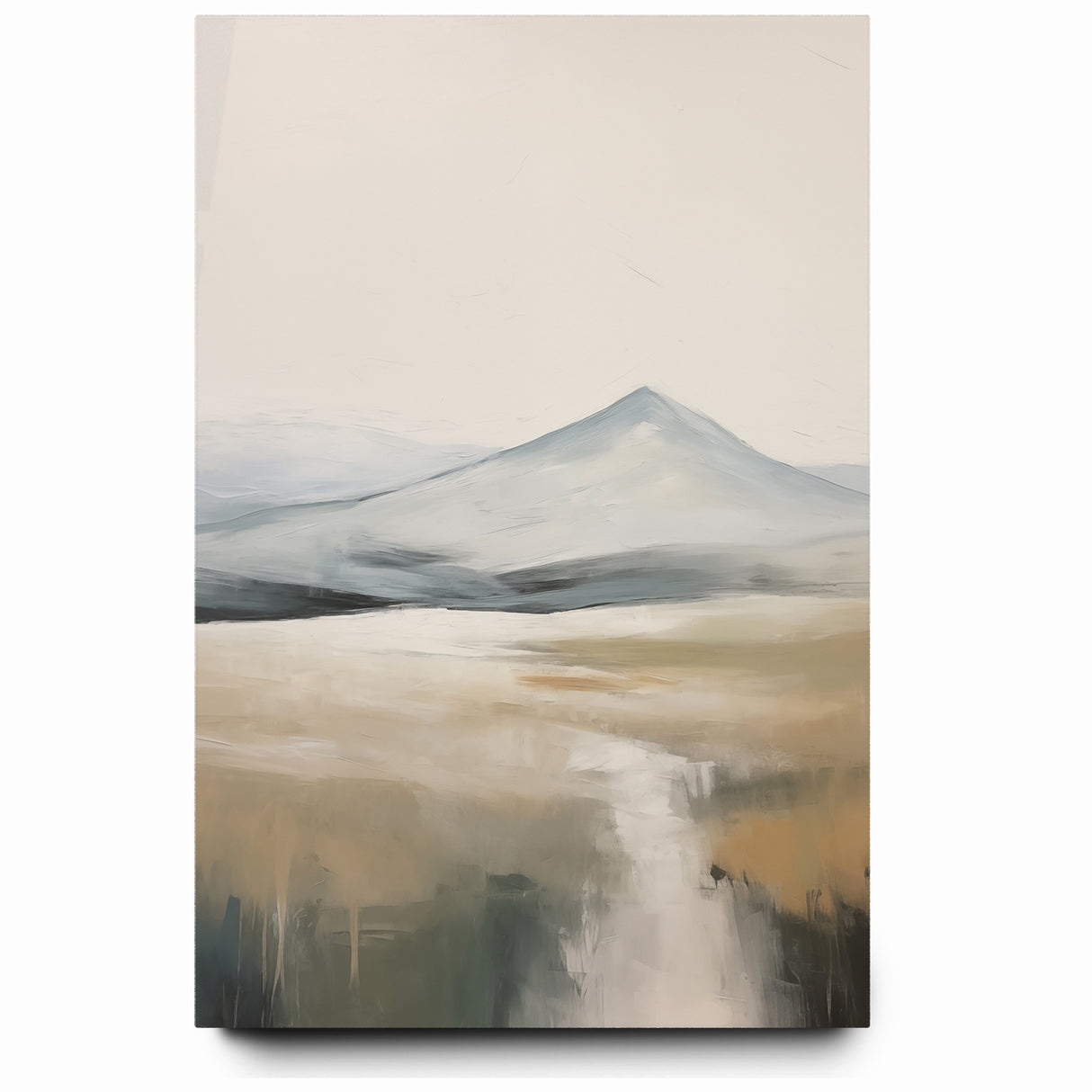 Abstract Landscape Art | Serene Mountain Scene on Canvas