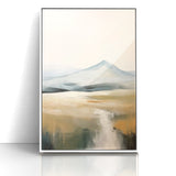 Abstract Landscape Art | Serene Mountain Scene on Canvas