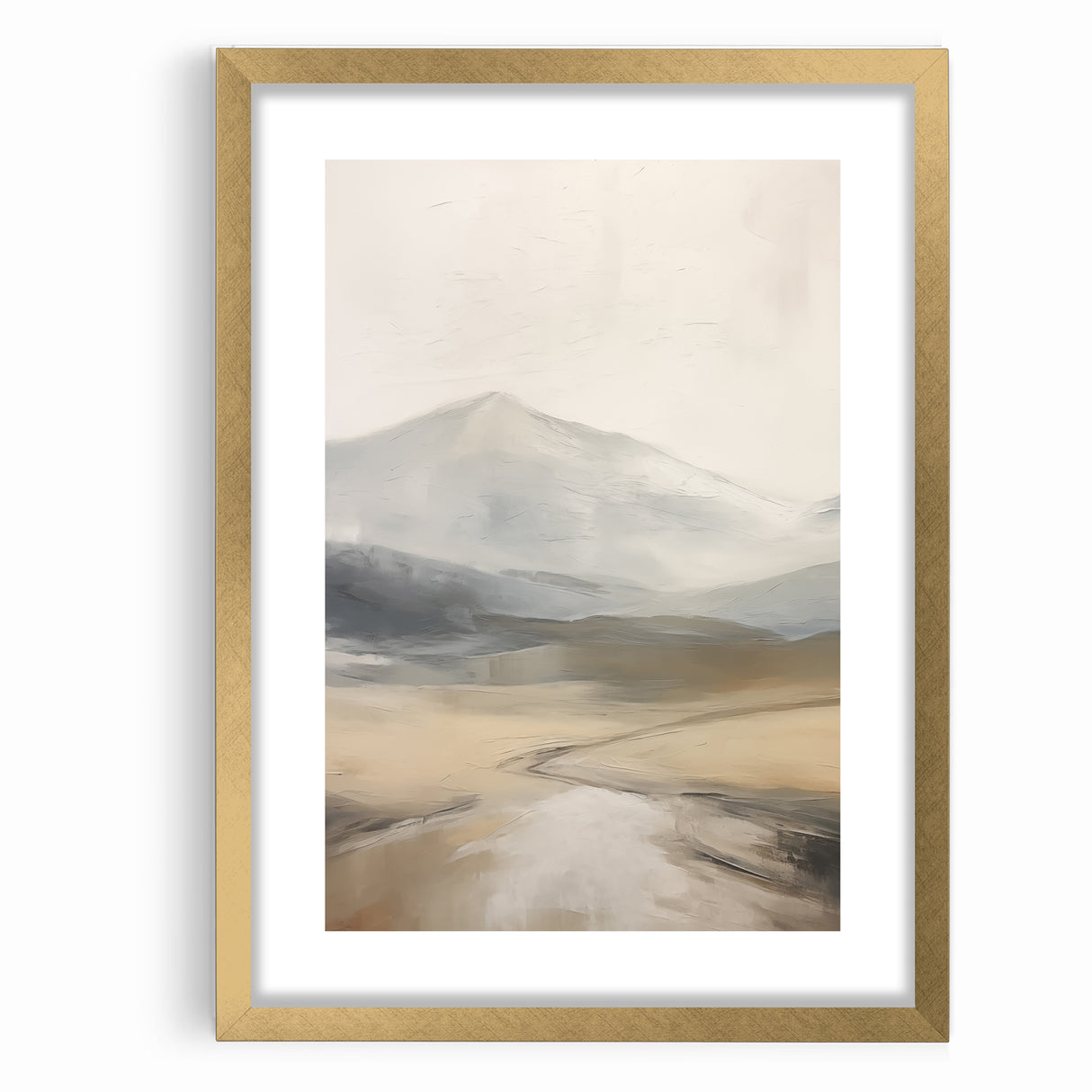 Modern Landscape Abstract | Misty Mountain Canvas Art