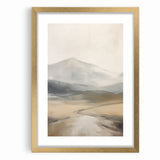Modern Landscape Abstract | Misty Mountain Canvas Art