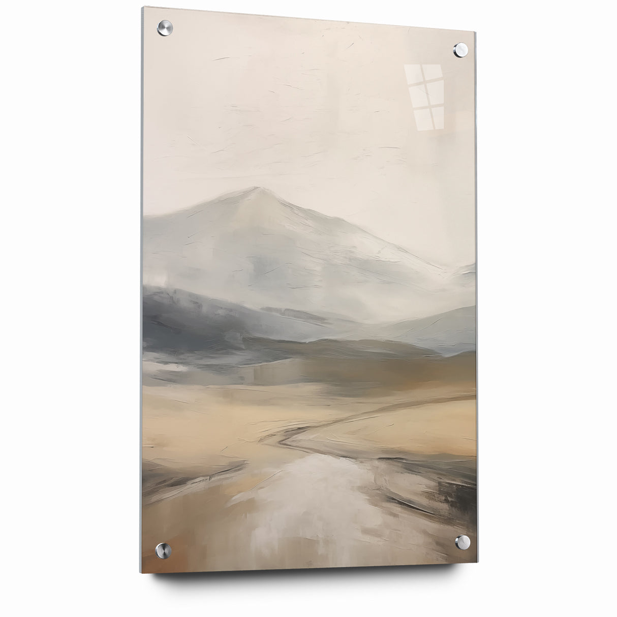 Modern Landscape Abstract | Misty Mountain Canvas Art