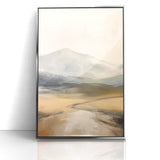 Modern Landscape Abstract | Misty Mountain Canvas Art